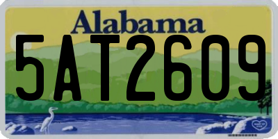 AL license plate 5AT2609