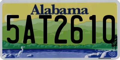 AL license plate 5AT2610