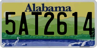 AL license plate 5AT2614