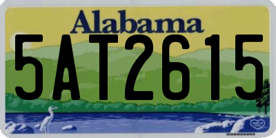 AL license plate 5AT2615