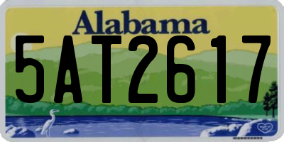AL license plate 5AT2617