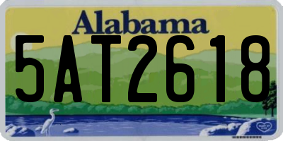 AL license plate 5AT2618