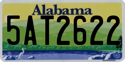 AL license plate 5AT2622