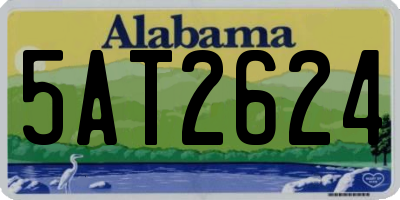 AL license plate 5AT2624