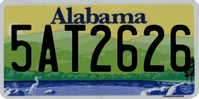 AL license plate 5AT2626