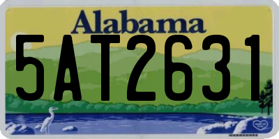AL license plate 5AT2631