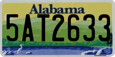 AL license plate 5AT2633