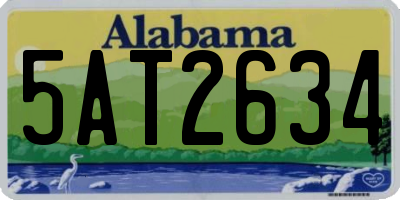 AL license plate 5AT2634