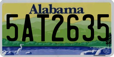 AL license plate 5AT2635