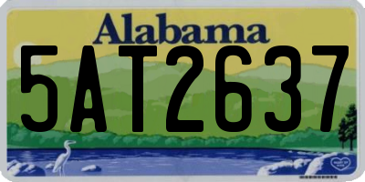 AL license plate 5AT2637