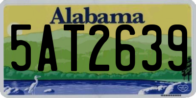 AL license plate 5AT2639