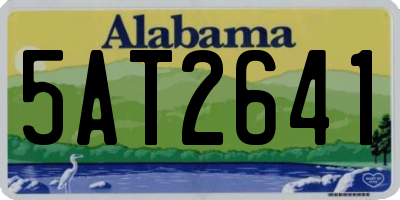 AL license plate 5AT2641