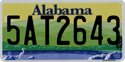 AL license plate 5AT2643