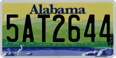AL license plate 5AT2644