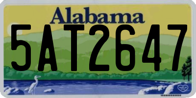 AL license plate 5AT2647