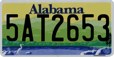 AL license plate 5AT2653