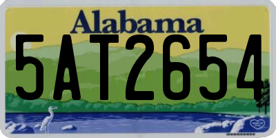 AL license plate 5AT2654