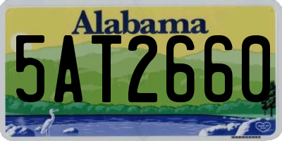 AL license plate 5AT2660