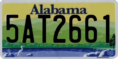 AL license plate 5AT2661