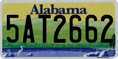 AL license plate 5AT2662