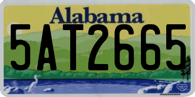 AL license plate 5AT2665
