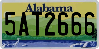 AL license plate 5AT2666