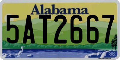 AL license plate 5AT2667