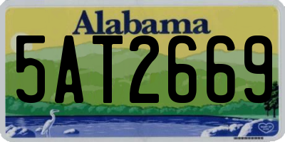 AL license plate 5AT2669