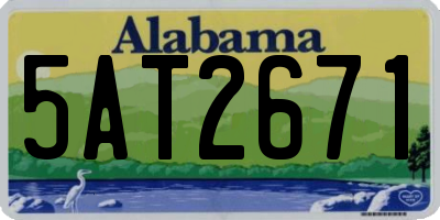 AL license plate 5AT2671