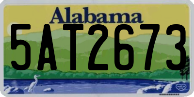 AL license plate 5AT2673