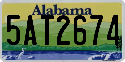 AL license plate 5AT2674