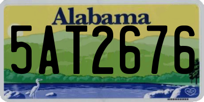 AL license plate 5AT2676