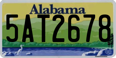 AL license plate 5AT2678