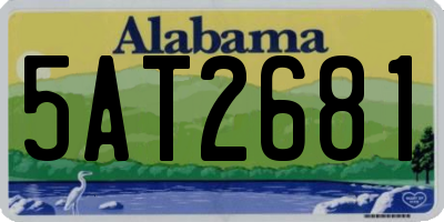 AL license plate 5AT2681