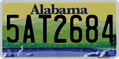 AL license plate 5AT2684