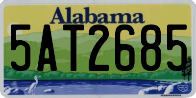 AL license plate 5AT2685