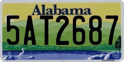 AL license plate 5AT2687