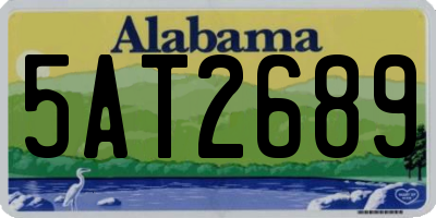 AL license plate 5AT2689