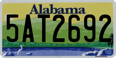 AL license plate 5AT2692
