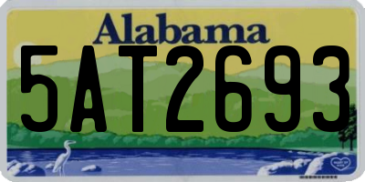 AL license plate 5AT2693