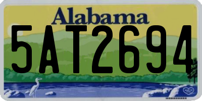 AL license plate 5AT2694