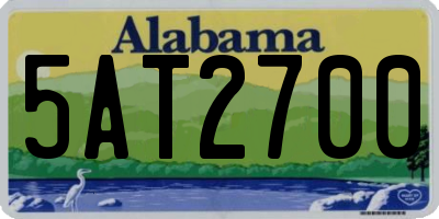 AL license plate 5AT2700