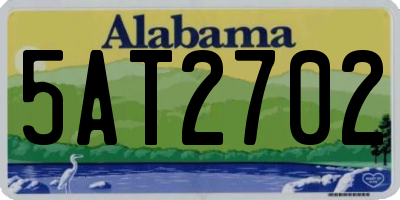 AL license plate 5AT2702