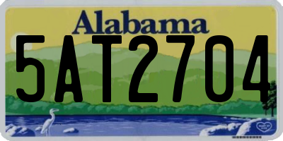 AL license plate 5AT2704