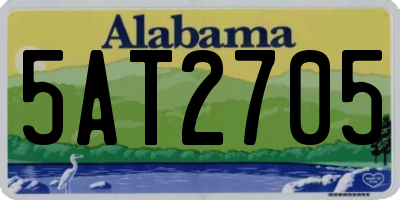 AL license plate 5AT2705