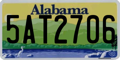 AL license plate 5AT2706