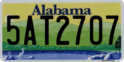 AL license plate 5AT2707