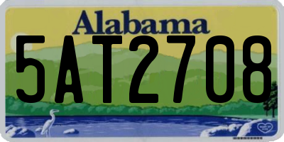 AL license plate 5AT2708