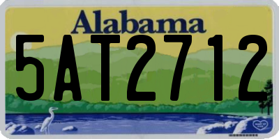 AL license plate 5AT2712