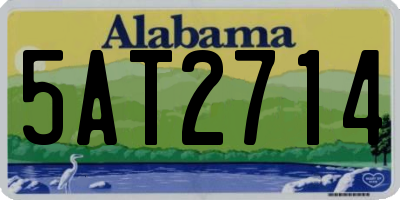 AL license plate 5AT2714